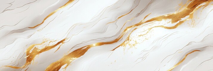 Wall Mural - Stylish Creamy Marble Texture with Golden Veins and Lines for an Elegant Background Design