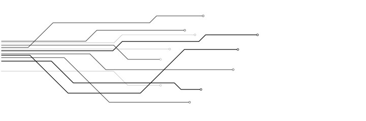 Wall Mural - Vectors Abstract connecting lines and dots. Social networking, network connection and global communication technology background