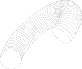 Array torus wireframe abstract shape. Three dimensional geometric loop structure for digital and futuristic design. Vector
