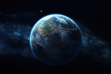 Canvas Print - The earth on a dark background astronomy universe outdoors.
