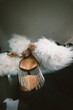 Chic and Stylish Fashion Portrait Featuring Luxurious Fur and Trendy Fringes Within an Urban Setting