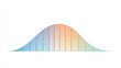 © Thanawat - A gradient curve resembling a bell shape, divided into sections, representing a statistical distribution
