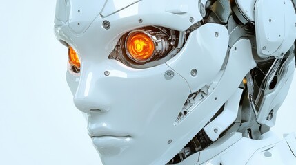 nimtion 3d render style of a sliding robot face