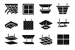 © Andrii - Icon structure ceiling span modular vector lighting acoustic grid dropped tile icons