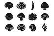 © Andrii - Top wood tail icon reishi cap mushroom vector medicinal antler shape ganoderma