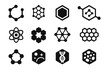 © Andrii - Hexagon icons graphene physics grid science dna icon map atomic lattice vector