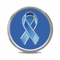blue ribbon on white background