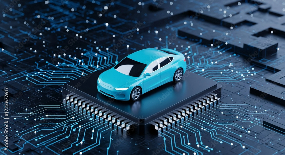 Autonomous Vehicle Chip: AI & Automotive Technology Stock Photo | Adobe ...