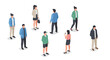 © Ophelia - Diverse group of people in modern isometric style