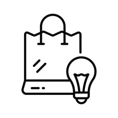 Wall Mural - creative shopping, online marketing, concept icon of shopping idea