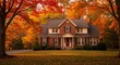 © Jawad - Brown Brick House with Fall Trees Background