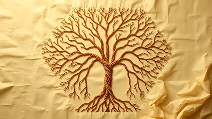 A classic tree of life diagram is unraveled and rewoven into a new, complex network of glowing light.