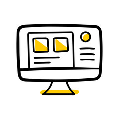 Website Coding Structure With Flowchart Icon For Web And Graphic Design