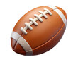 © Digital - Realistic american football close up rendering on backdrop 3d illustration isolated on transparent background