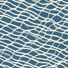 Wall Mural - Trendy Seamless Wavy Grid Pattern for Modern Design Projects