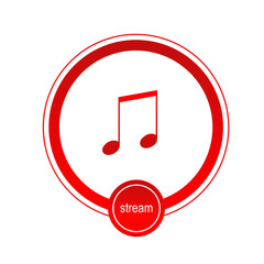 Wall Mural - live streaming icon, symbol and button of live streaming