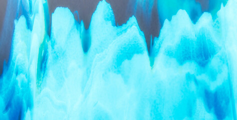 Canvas Print - Ink Symphony: Embracing the Mystical Aura of Liquid Art in Oil
