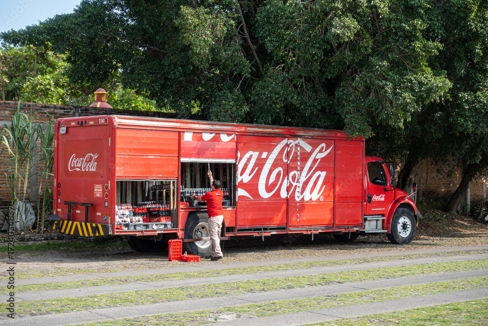 Coca Cola truck, delivering Products. Guadalajara, Jalisco, Mexico ...