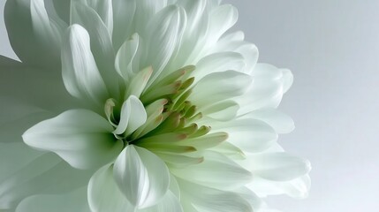 Wall Mural - Elegant background with white chrysanthemum flower