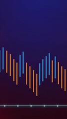 Wall Mural - Animation of diagrams over colourful shades