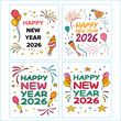 © Atif - Happy New Year 2026 Celebration 4 design vector set