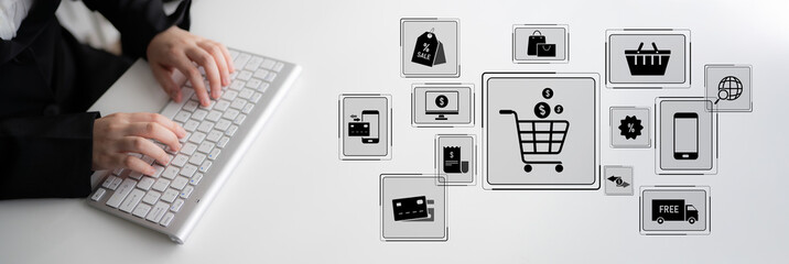 Wall Mural - Omni-channel strategies improve customer experience with brand integration and unified marketing across digital platforms and channels. Latch