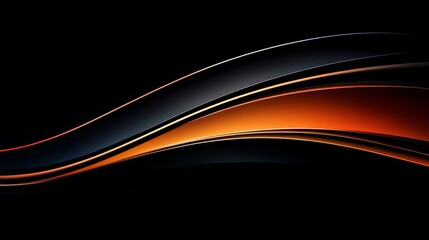 Wall Mural - black and orange striped background with a white line.
