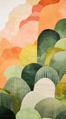 Wall Mural - Jungle landscapes abstract painting art.