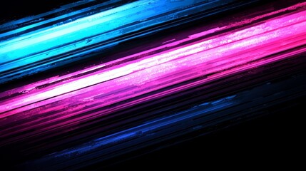 Wall Mural - Colorful image of a blue and pink line with a black background. The image has a vibrant and energetic feel to it, with the blue and pink colors creating a sense of movement and excitement