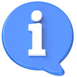 © Annas - 3D blue information button circle help icon illustration