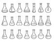 © ojypa - Simple line drawing of various lab glassware