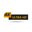 © graphicsobai - Black 4k ultra hd logo isolated on white background for television and video