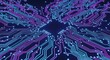 © Rehana - Glowing Neon Circuit Board with Futuristic Technology Connections image