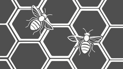 seamless pattern with bees