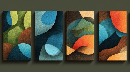 Wall Mural - Abstract Background Templates for Earth-Themed Designs and Projects