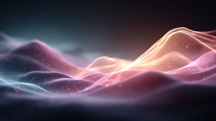 Wall Mural - Ethereal Abstract Background of Gentle Waves in Soft Hues