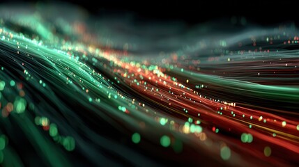 Canvas Print - abstract visualization of high-speed financial data in motion