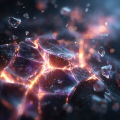 Wall Mural - Beautiful Abstract Background of Intricate Glowing Elements