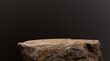 © Anchalee - Rock stone isolated,Rocky surface rough texture for landscape,Granite dais formation for stage sand podium platform.Mountain cliff background form hill with dark brown wall for nature.clipping path