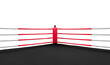 © Supachai - Close up red corner in boxing ring isolated