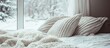 © Trisna - Cozy winter bedroom with snow outside