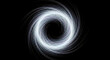 © Sidra - Abstract white swirling vortex against a black background with a central dark hole space