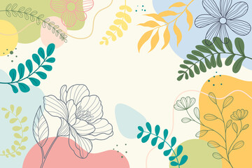Wall Mural - Design banner frame background. Color poster background vector illustration.
