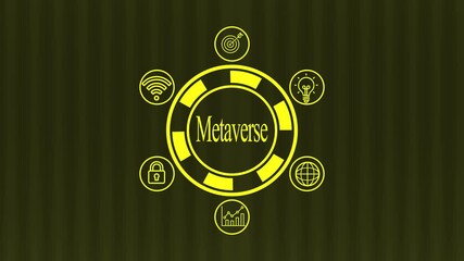 Metaverse virtual world, metaverse digital world intelligent futuristic interface technology.