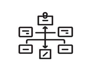 Stylish Business Planning Icon in Modern Elegant Line Art Illustration