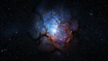 Wall Mural - Immerse in the beauty of space as swirling colors and bright stars create a magnificent view of nebulae and galaxies. The wonders of the universe unfold in this celestial dance.