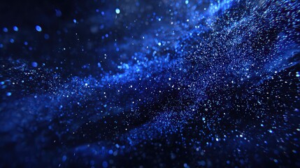 Wall Mural - Abstract Blue Glittering Particle Background