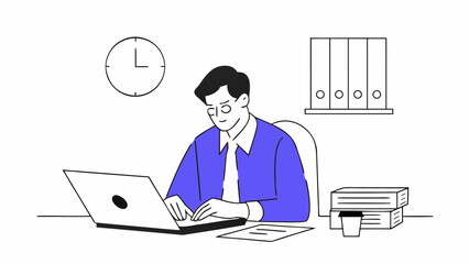 busy space business document man working latin doing businessman reading financial mature report manager office entrepreneur in computer analysing analyst laptop on banking using copy pc pa 44840564 1