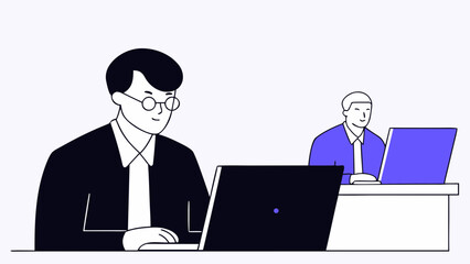 entrepreneur hispanic smiling latin indian middle typing man computer mature laptop copy senior in modern office manager eastern pc desk businessman or sitting at ceo working on space using 96952594 2