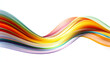 © suldev - Graphic rainbow on white background. Abstract colourful wave with light and curve effect. Bright spectrum illustration. Isolated decorative element. Stock Illustration
